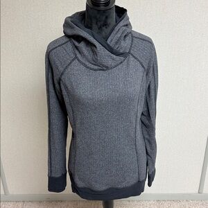 Lululemon Gray and Navy Herringbone Hoodie Women’s 10